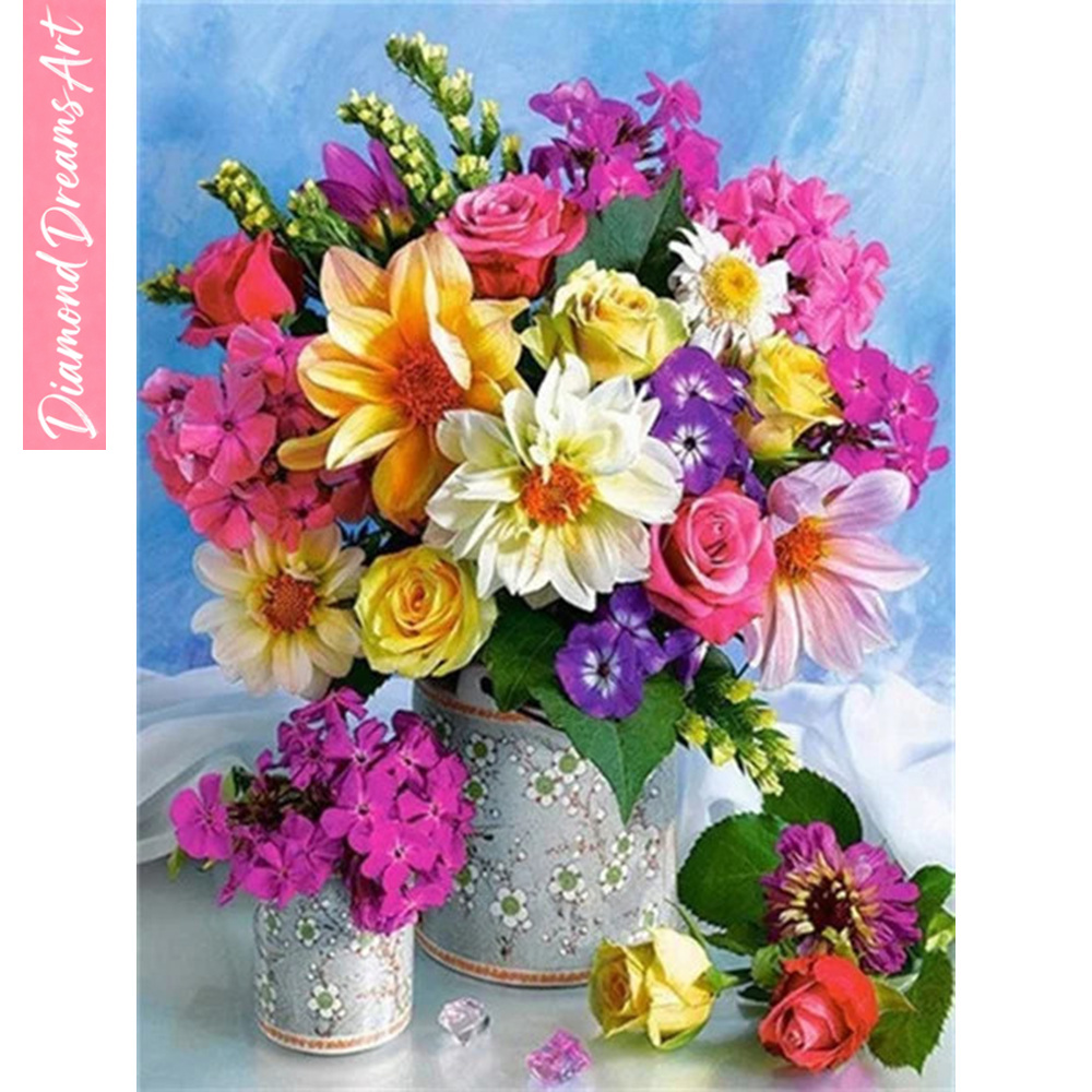Resin Art Rose - Kit Mosaico Diamantato Completo 5D, Dipinto