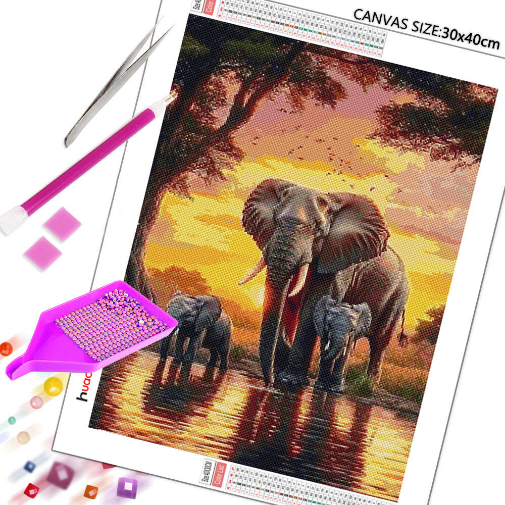 Huacan Elefante Tramonto Paesa - Resin Art Wallpaper recensione e prezzo