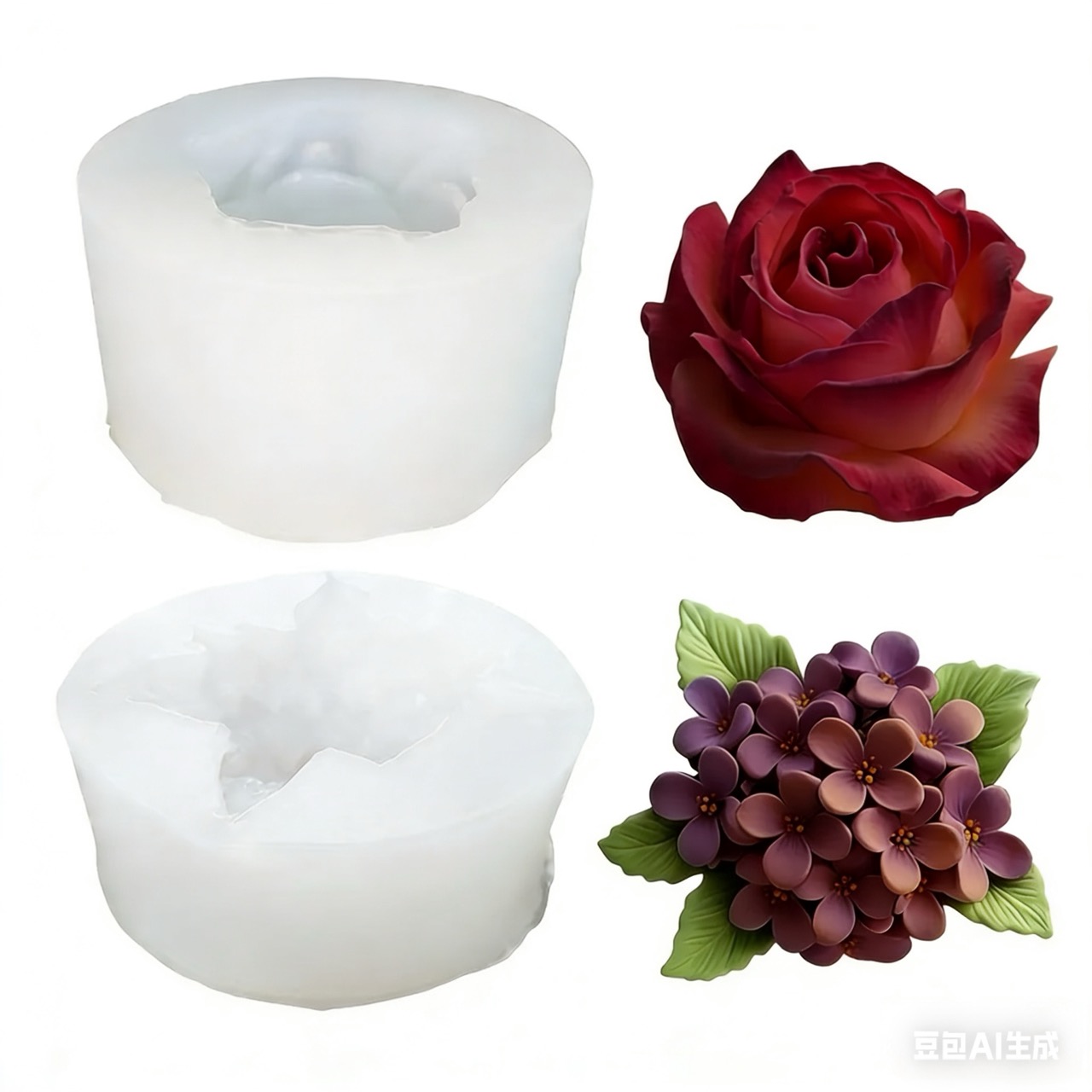 Set di 2 stampi in silicone 3D - Resin Art Rose recensione e prezzo